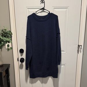 Navy Long Sleeve Sweater Dress
